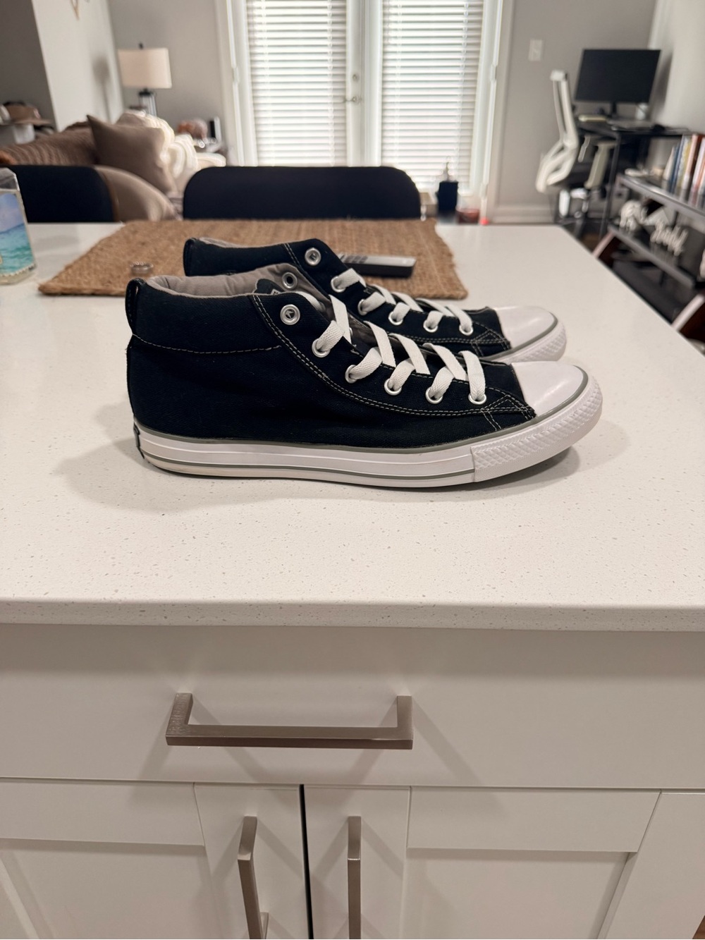 Converse Kids Black High-Top Sneakers with White Accents